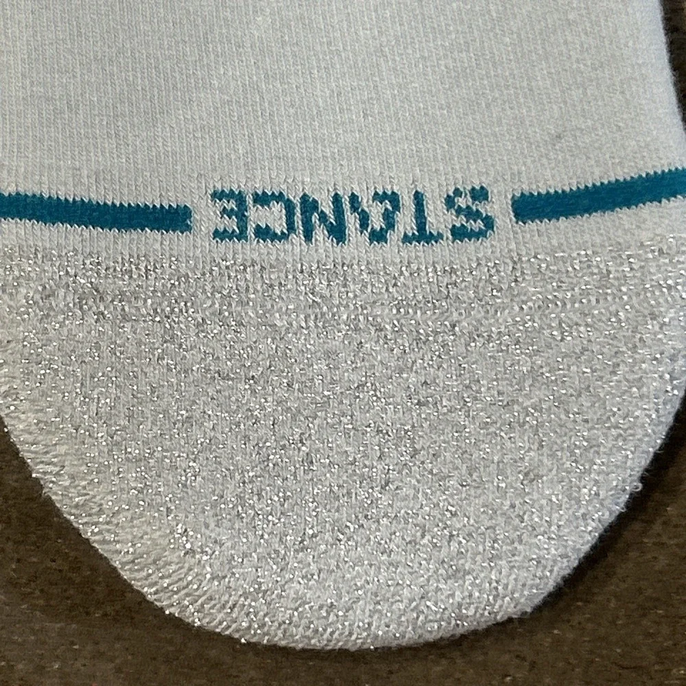 NWT Stance Cotton Women's No‎ Show Socks Glowing Ice Blue Size Medium 8-10.5